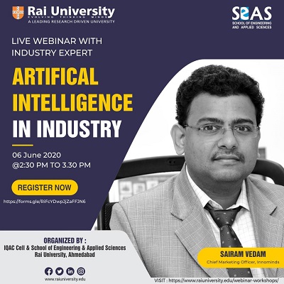 Live Webinar on Artificial Intelligence in Industry on 6 June 2020