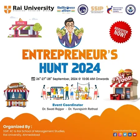 Entrepreneur Hunt 2024 on  26<sup>th</sup> to 28<sup>th</sup> September, 2024