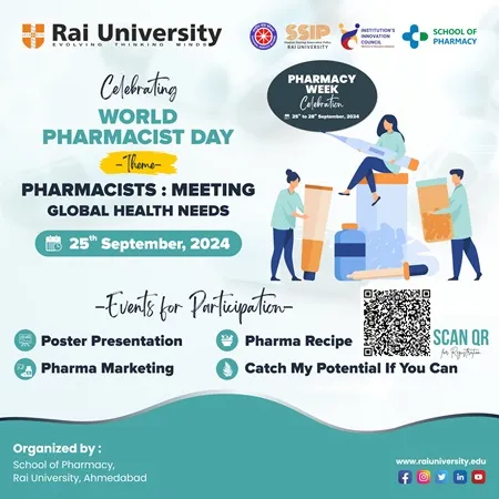 Pharmacy Week Celebration - Pharmacists : Meeting Global Health Needs on 25<sup>th</sup> September, 2024