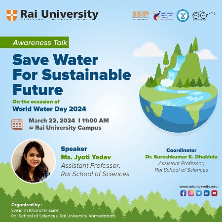 Awareness Talk Save Water For Sustainable Future On the occasion of ‘World Water Day' on 22<sup>nd</sup> March 2024