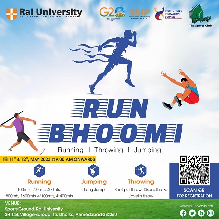 "Run Bhoomi" Organized by Rai University on 11<sup>th</sup>to 12<sup>th</sup> May 2023