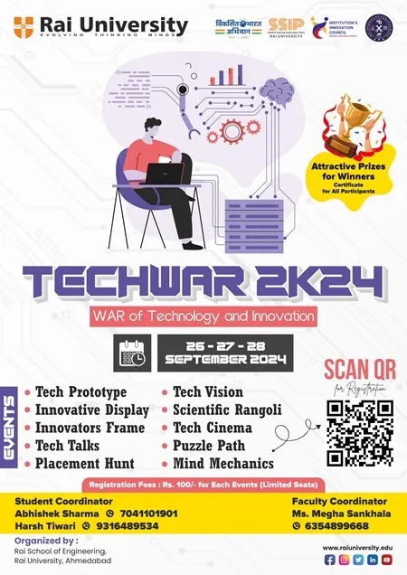 TECHWAR 2K24 on  26 to 28 September, 2024