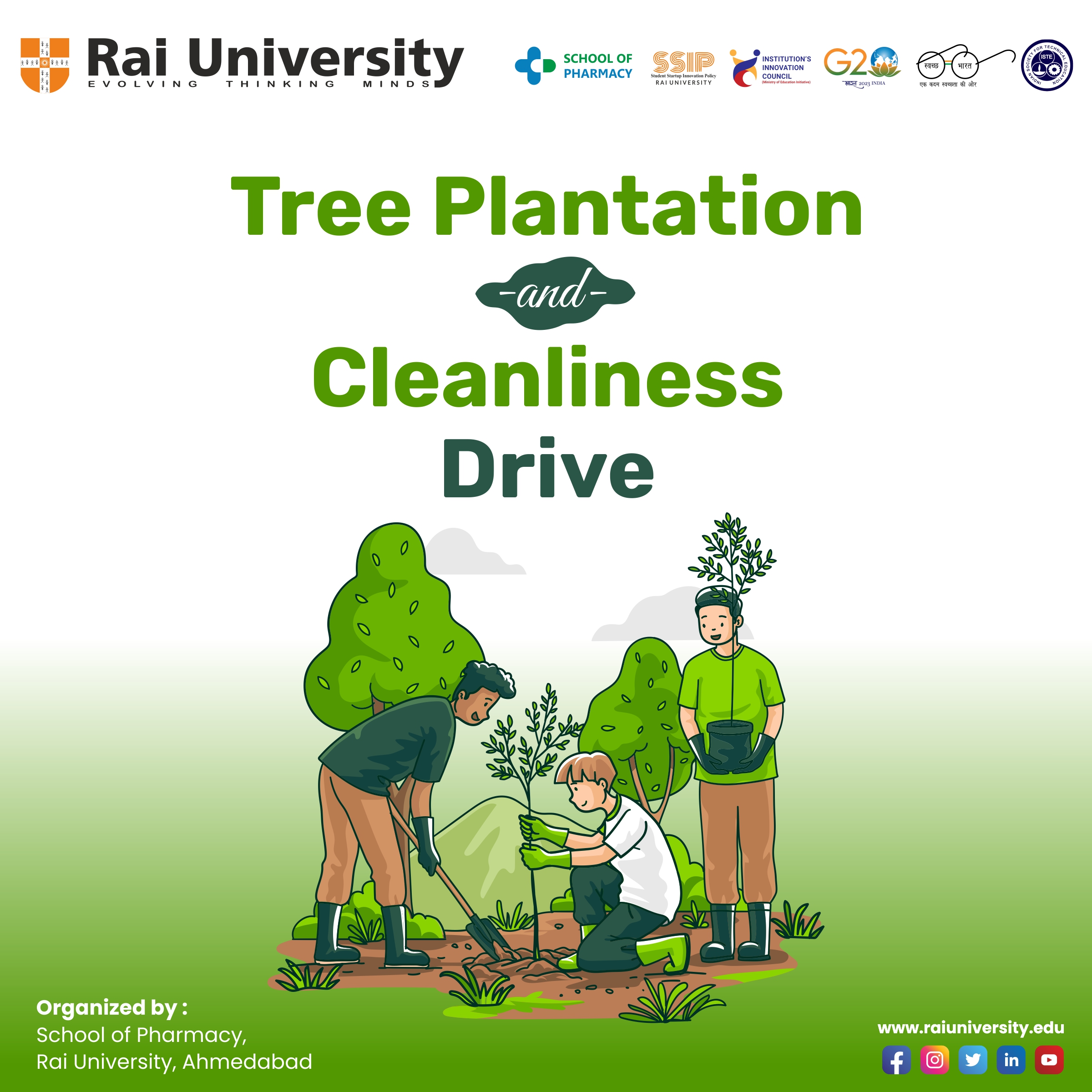 Tree plantation and cleanliness drive on 5<sup>th</sup> Aug. 2023