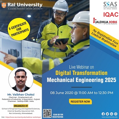 Webinar on Digital Transformation - Mechanical Engineering 2025 on 8 June 2020