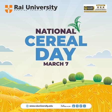 National Cereal Day on 7<sup>th</sup> March, 2024
