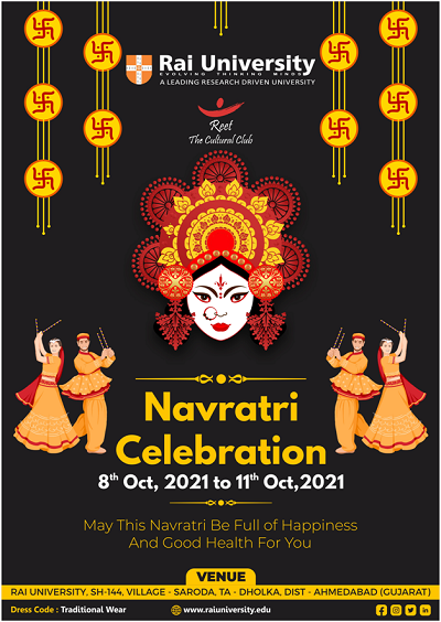 Navratri Celebration on 8<sup>th </sup> to 11<sup>th </sup> Oct, 2021