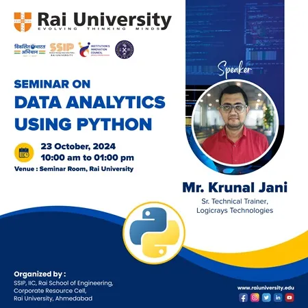 Seminar on Data Analitics Using PYTHON on 23<sup>rd</sup> October, 2024